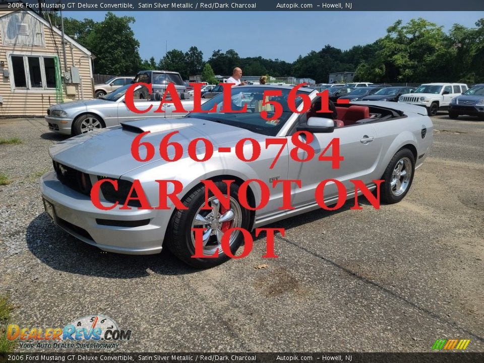 2006 Ford Mustang GT Deluxe Convertible Satin Silver Metallic / Red/Dark Charcoal Photo #1