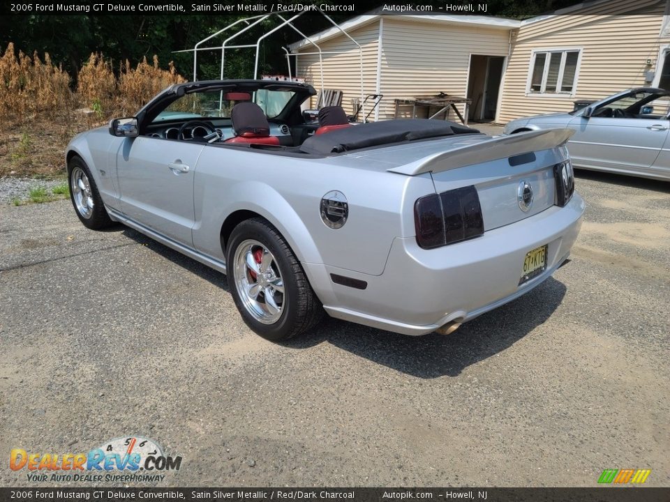 2006 Ford Mustang GT Deluxe Convertible Satin Silver Metallic / Red/Dark Charcoal Photo #3