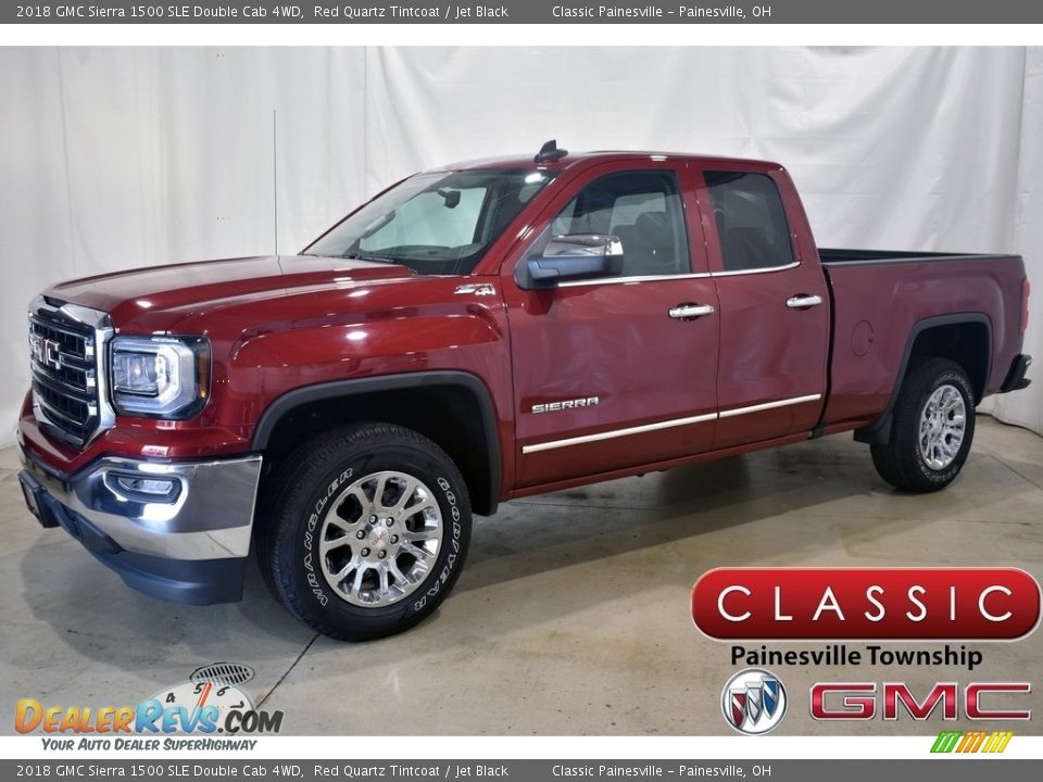 2018 GMC Sierra 1500 SLE Double Cab 4WD Red Quartz Tintcoat / Jet Black Photo #1