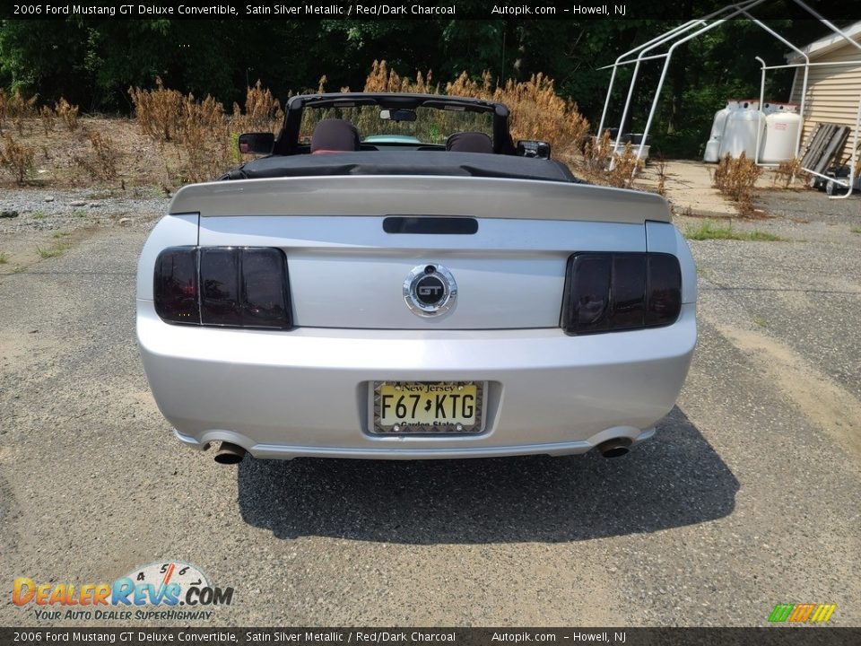 2006 Ford Mustang GT Deluxe Convertible Satin Silver Metallic / Red/Dark Charcoal Photo #4