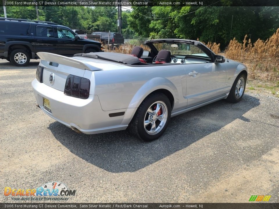 2006 Ford Mustang GT Deluxe Convertible Satin Silver Metallic / Red/Dark Charcoal Photo #5