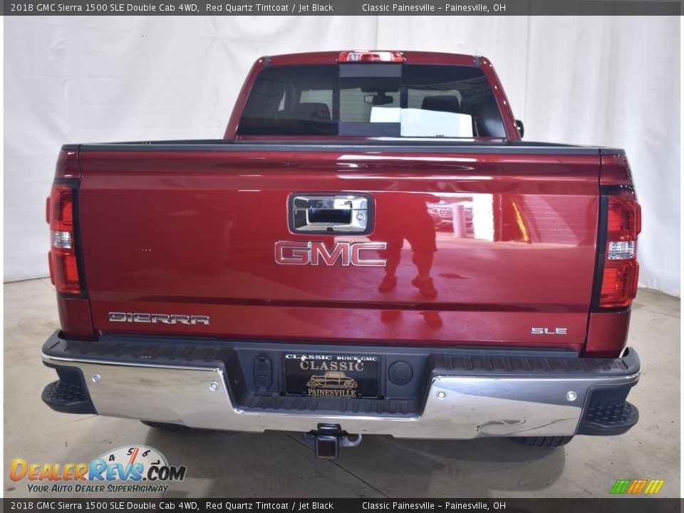 2018 GMC Sierra 1500 SLE Double Cab 4WD Red Quartz Tintcoat / Jet Black Photo #3