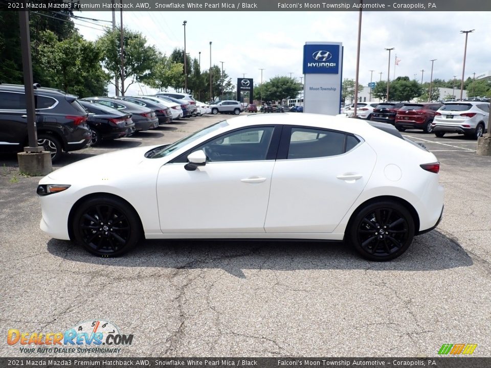 2021 Mazda Mazda3 Premium Hatchback AWD Snowflake White Pearl Mica / Black Photo #6