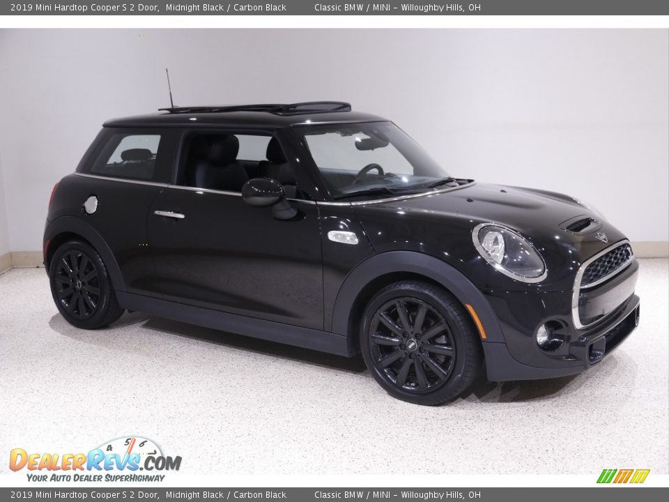 2019 Mini Hardtop Cooper S 2 Door Midnight Black / Carbon Black Photo #1