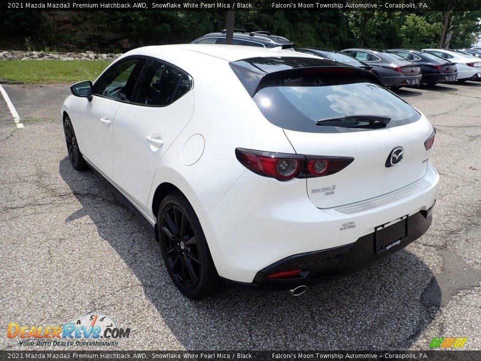 2021 Mazda Mazda3 Premium Hatchback AWD Snowflake White Pearl Mica / Black Photo #7