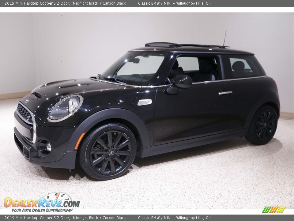 2019 Mini Hardtop Cooper S 2 Door Midnight Black / Carbon Black Photo #3