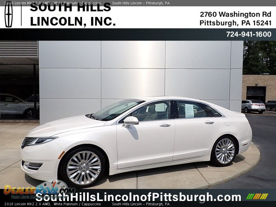 2016 Lincoln MKZ 2.0 AWD White Platinum / Cappuccino Photo #1