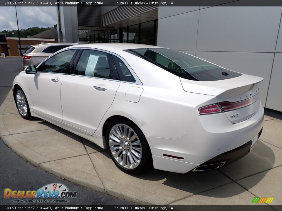2016 Lincoln MKZ 2.0 AWD White Platinum / Cappuccino Photo #3