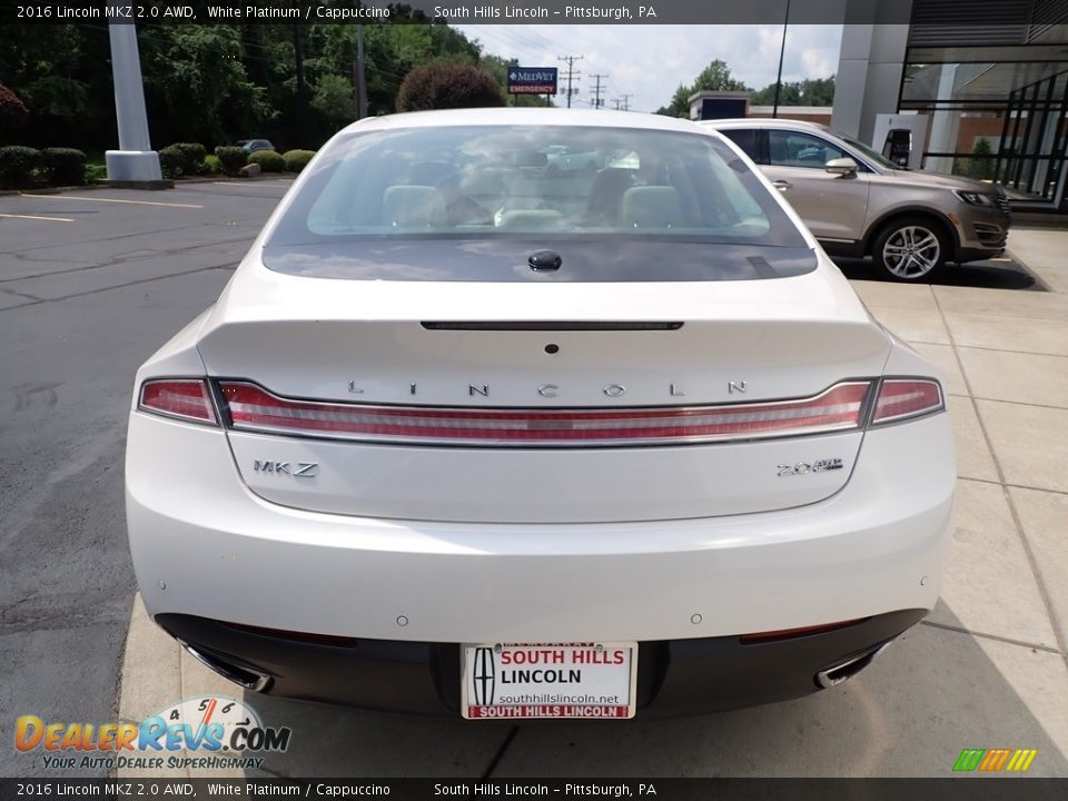 2016 Lincoln MKZ 2.0 AWD White Platinum / Cappuccino Photo #4