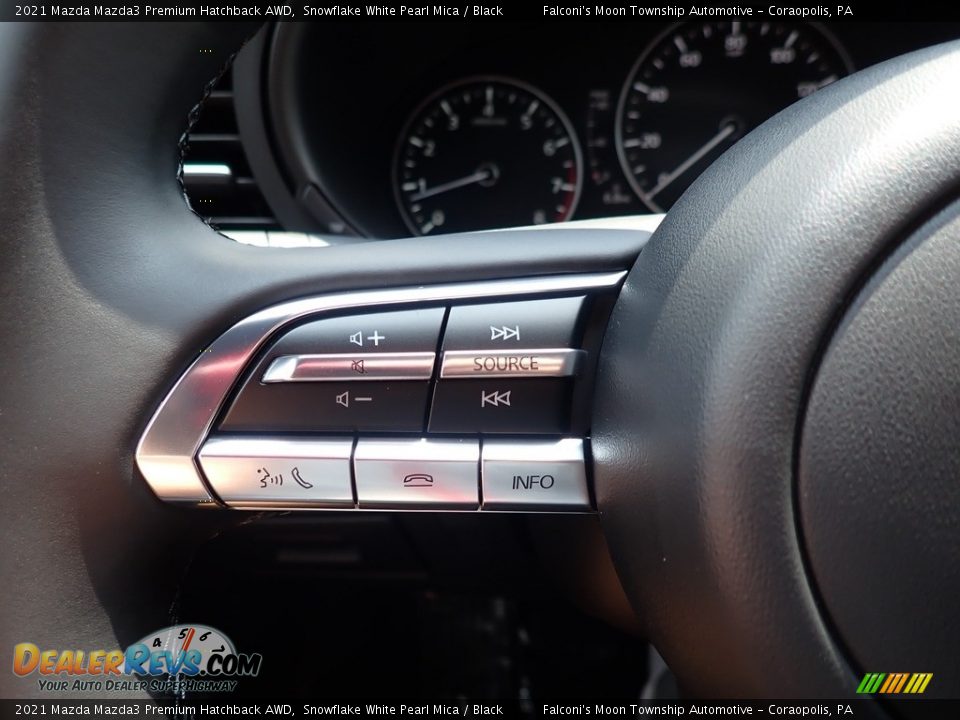 2021 Mazda Mazda3 Premium Hatchback AWD Snowflake White Pearl Mica / Black Photo #21