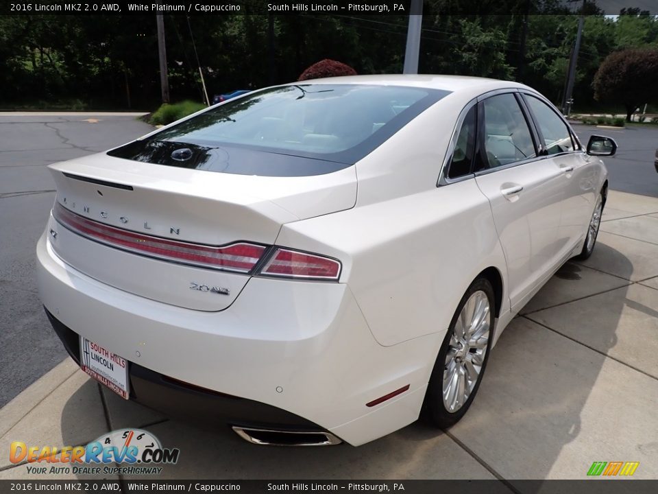 2016 Lincoln MKZ 2.0 AWD White Platinum / Cappuccino Photo #6