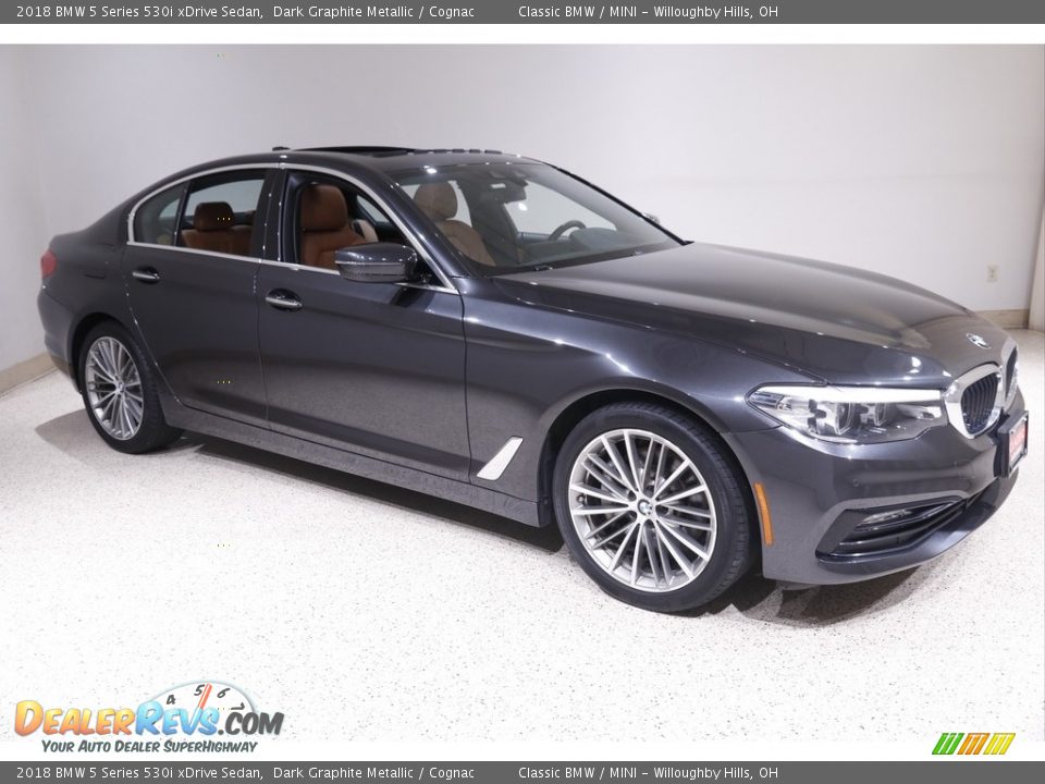 2018 BMW 5 Series 530i xDrive Sedan Dark Graphite Metallic / Cognac Photo #1