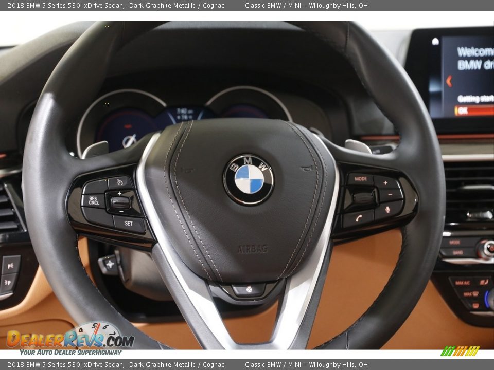 2018 BMW 5 Series 530i xDrive Sedan Dark Graphite Metallic / Cognac Photo #7