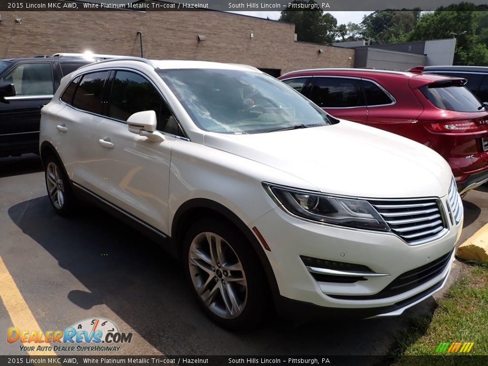 2015 Lincoln MKC AWD White Platinum Metallic Tri-coat / Hazelnut Photo #4