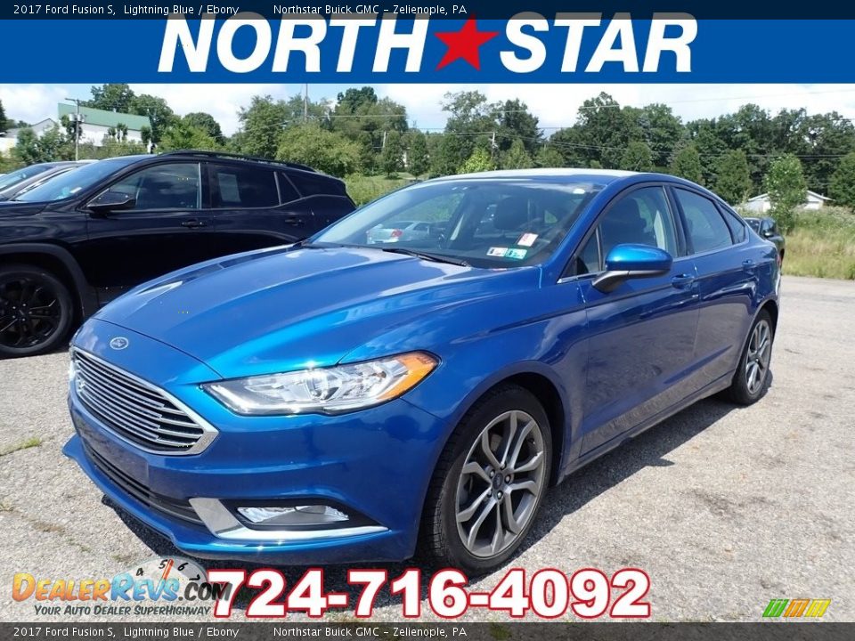 2017 Ford Fusion S Lightning Blue / Ebony Photo #1