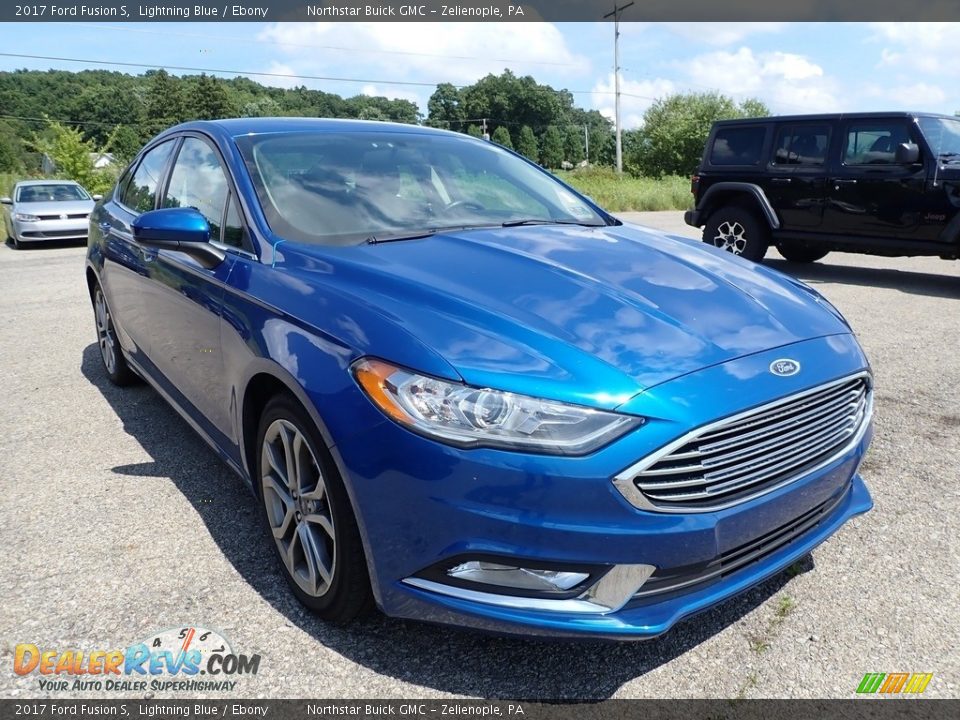 2017 Ford Fusion S Lightning Blue / Ebony Photo #3