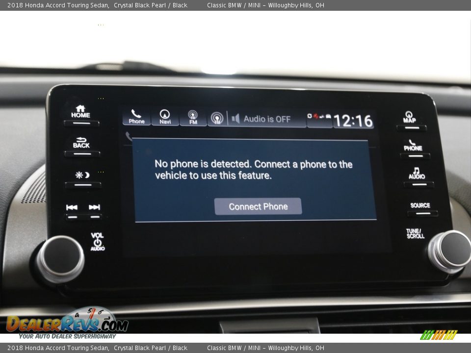 2018 Honda Accord Touring Sedan Crystal Black Pearl / Black Photo #12