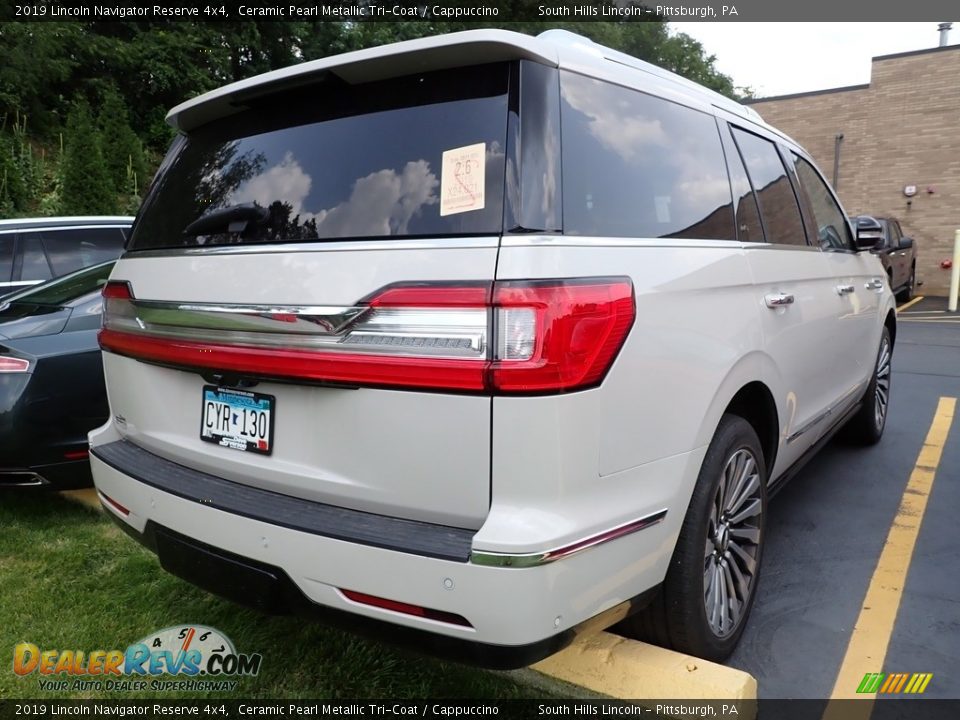 2019 Lincoln Navigator Reserve 4x4 Ceramic Pearl Metallic Tri-Coat / Cappuccino Photo #4