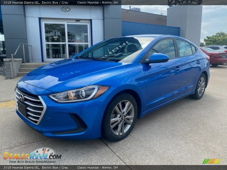 2018 Hyundai Elantra SEL Electric Blue / Gray Photo #1