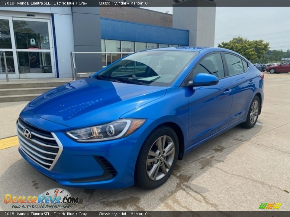 2018 Hyundai Elantra SEL Electric Blue / Gray Photo #1