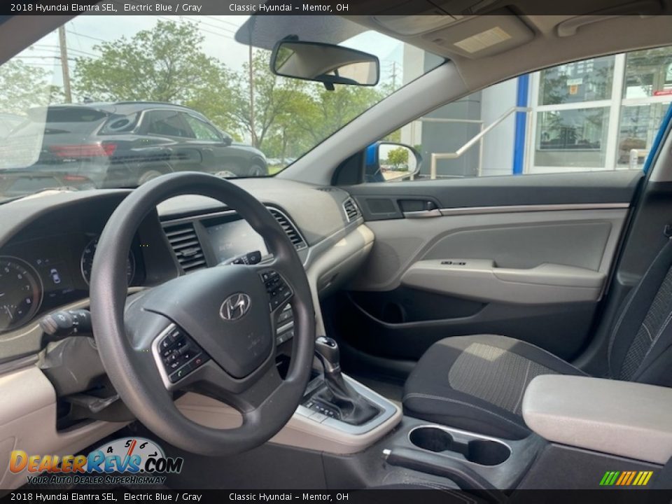 2018 Hyundai Elantra SEL Electric Blue / Gray Photo #3