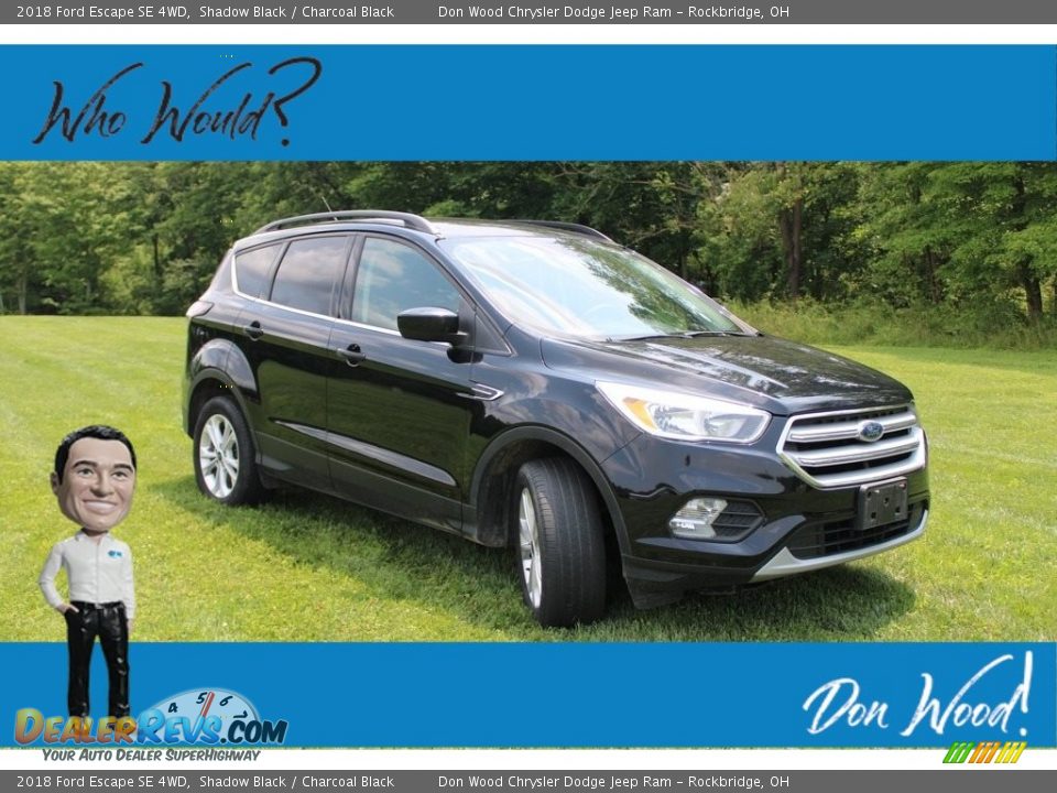 2018 Ford Escape SE 4WD Shadow Black / Charcoal Black Photo #1