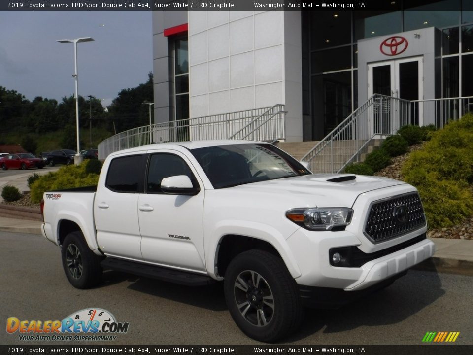 2019 Toyota Tacoma TRD Sport Double Cab 4x4 Super White / TRD Graphite Photo #1