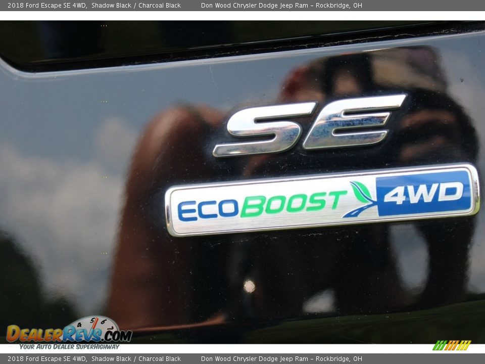 2018 Ford Escape SE 4WD Shadow Black / Charcoal Black Photo #13