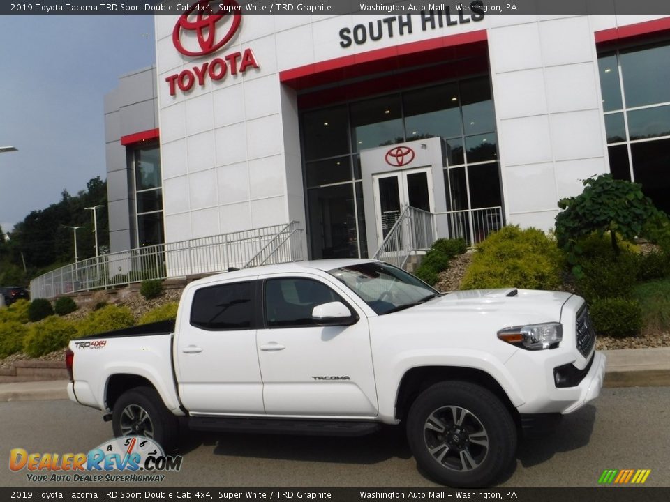 2019 Toyota Tacoma TRD Sport Double Cab 4x4 Super White / TRD Graphite Photo #2