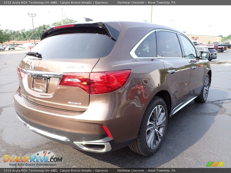 2019 Acura MDX Technology SH-AWD Canyon Bronze Metallic / Espresso Photo #8