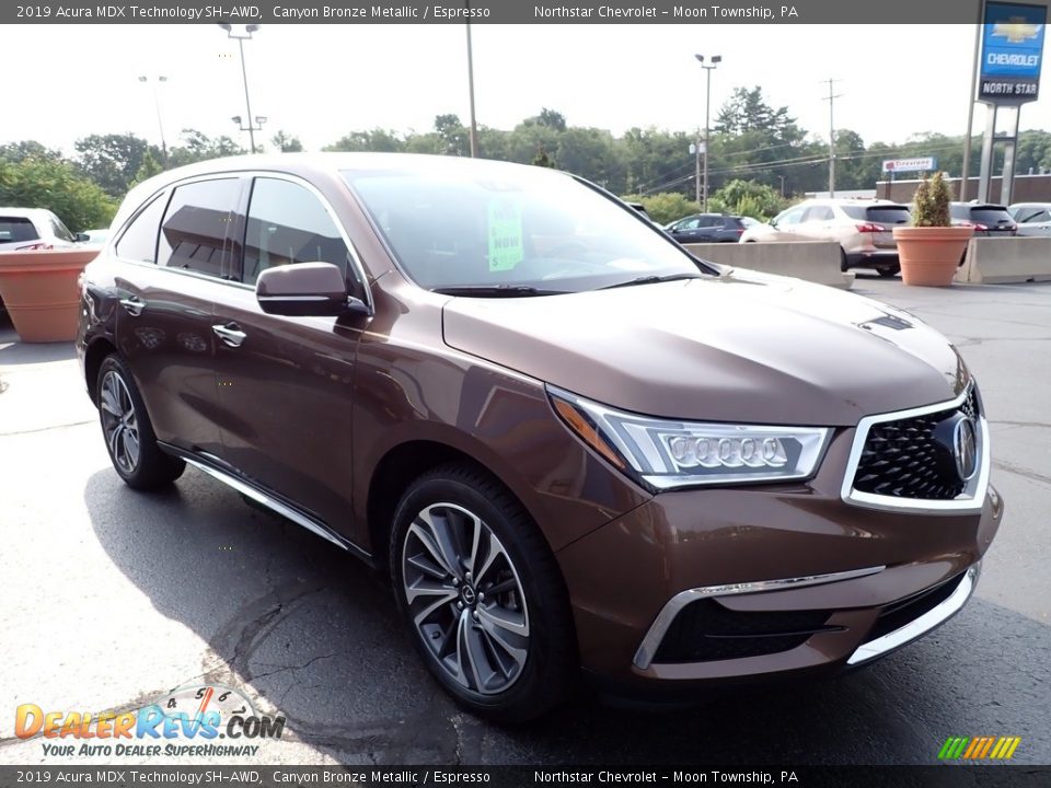 2019 Acura MDX Technology SH-AWD Canyon Bronze Metallic / Espresso Photo #11