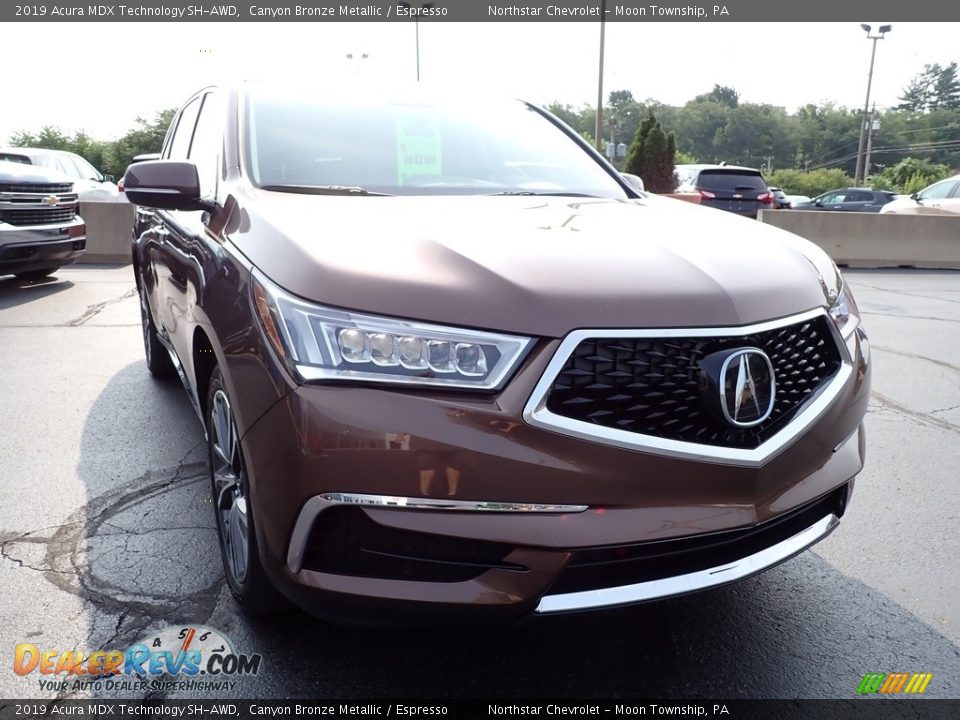 2019 Acura MDX Technology SH-AWD Canyon Bronze Metallic / Espresso Photo #12