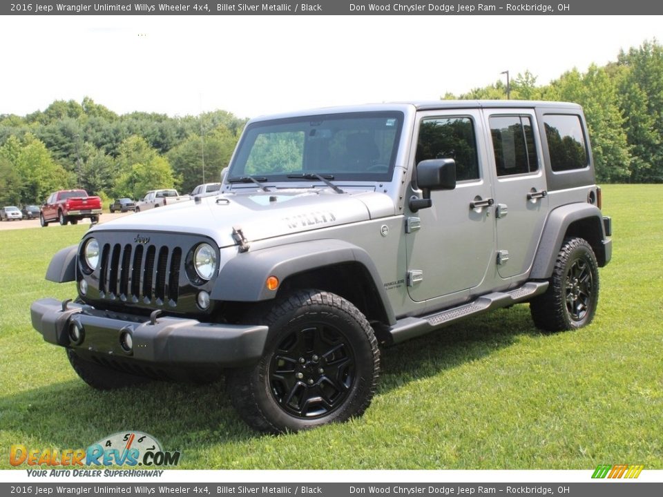 2016 Jeep Wrangler Unlimited Willys Wheeler 4x4 Billet Silver Metallic / Black Photo #3
