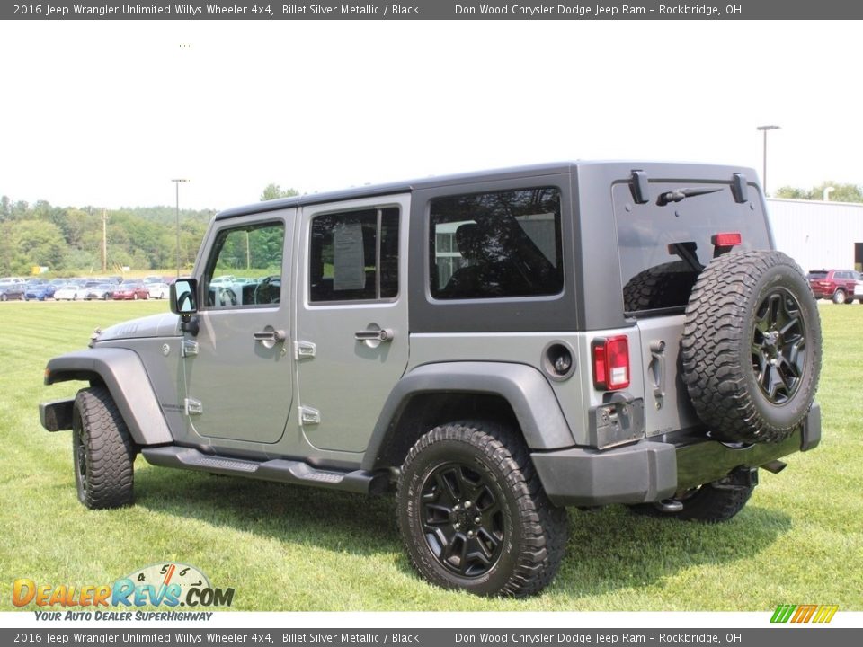 2016 Jeep Wrangler Unlimited Willys Wheeler 4x4 Billet Silver Metallic / Black Photo #5