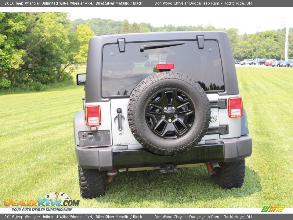 2016 Jeep Wrangler Unlimited Willys Wheeler 4x4 Billet Silver Metallic / Black Photo #6