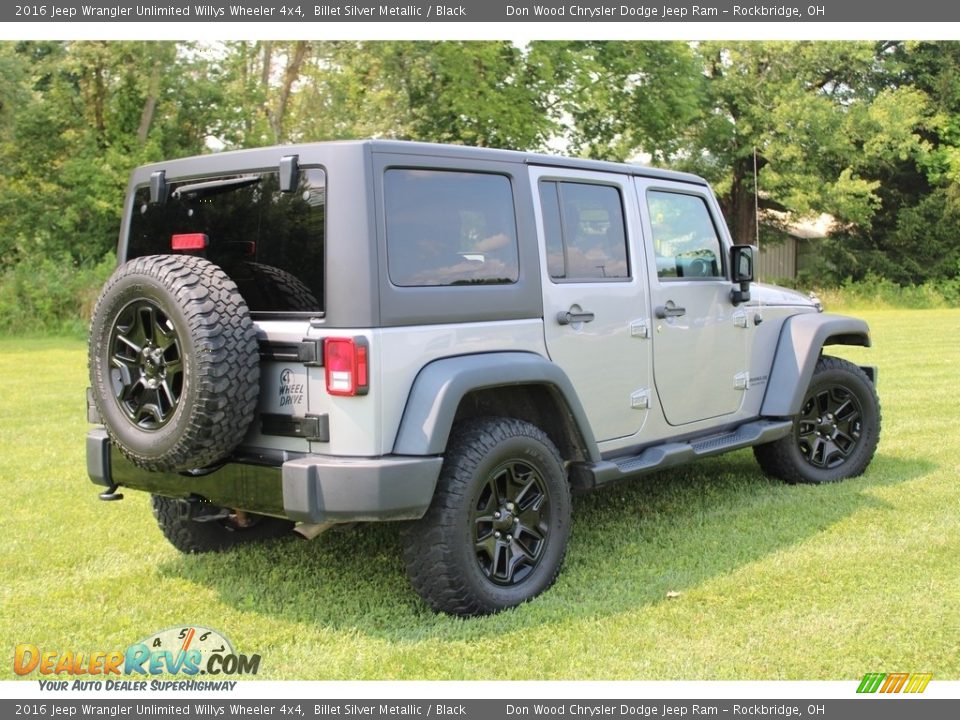 2016 Jeep Wrangler Unlimited Willys Wheeler 4x4 Billet Silver Metallic / Black Photo #7
