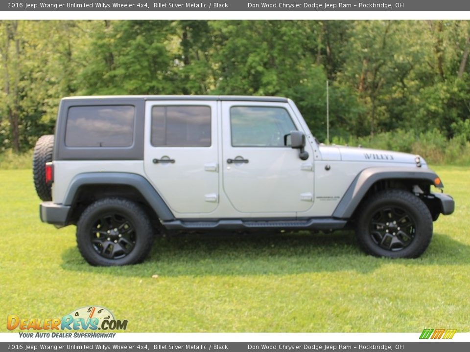 2016 Jeep Wrangler Unlimited Willys Wheeler 4x4 Billet Silver Metallic / Black Photo #8