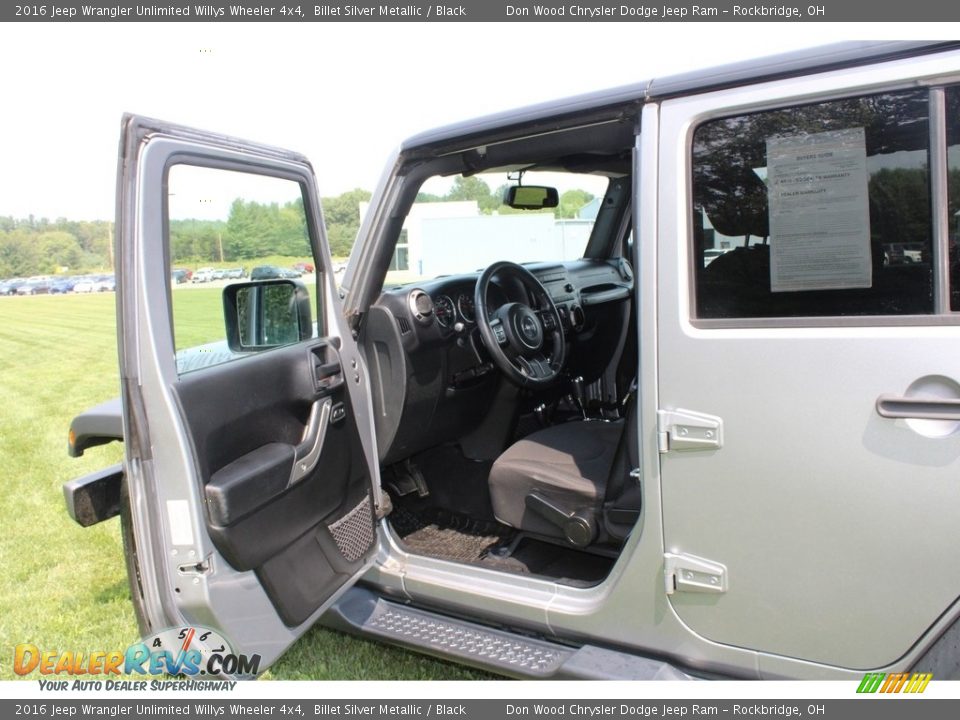 2016 Jeep Wrangler Unlimited Willys Wheeler 4x4 Billet Silver Metallic / Black Photo #13
