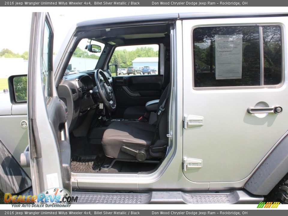 2016 Jeep Wrangler Unlimited Willys Wheeler 4x4 Billet Silver Metallic / Black Photo #15