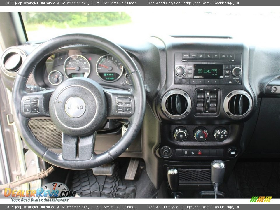 2016 Jeep Wrangler Unlimited Willys Wheeler 4x4 Billet Silver Metallic / Black Photo #17