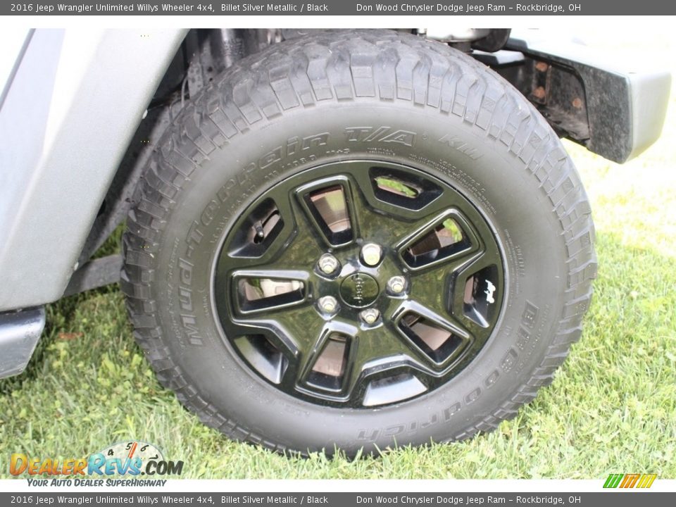 2016 Jeep Wrangler Unlimited Willys Wheeler 4x4 Billet Silver Metallic / Black Photo #32