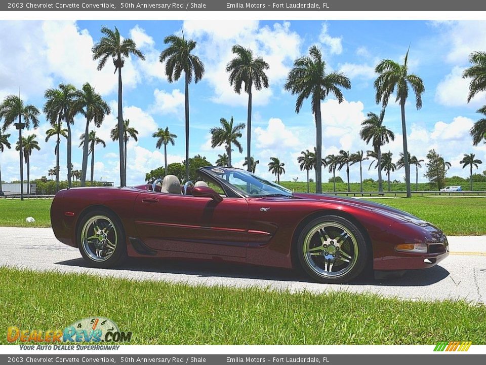 50th Anniversary Red 2003 Chevrolet Corvette Convertible Photo #3