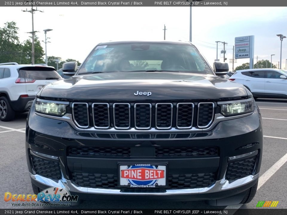 2021 Jeep Grand Cherokee L Limited 4x4 Diamond Black Crystal Pearl / Black Photo #3