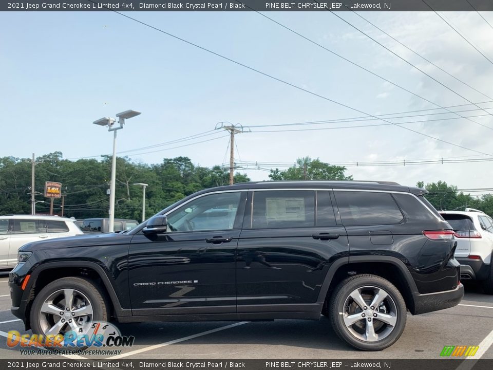 2021 Jeep Grand Cherokee L Limited 4x4 Diamond Black Crystal Pearl / Black Photo #4