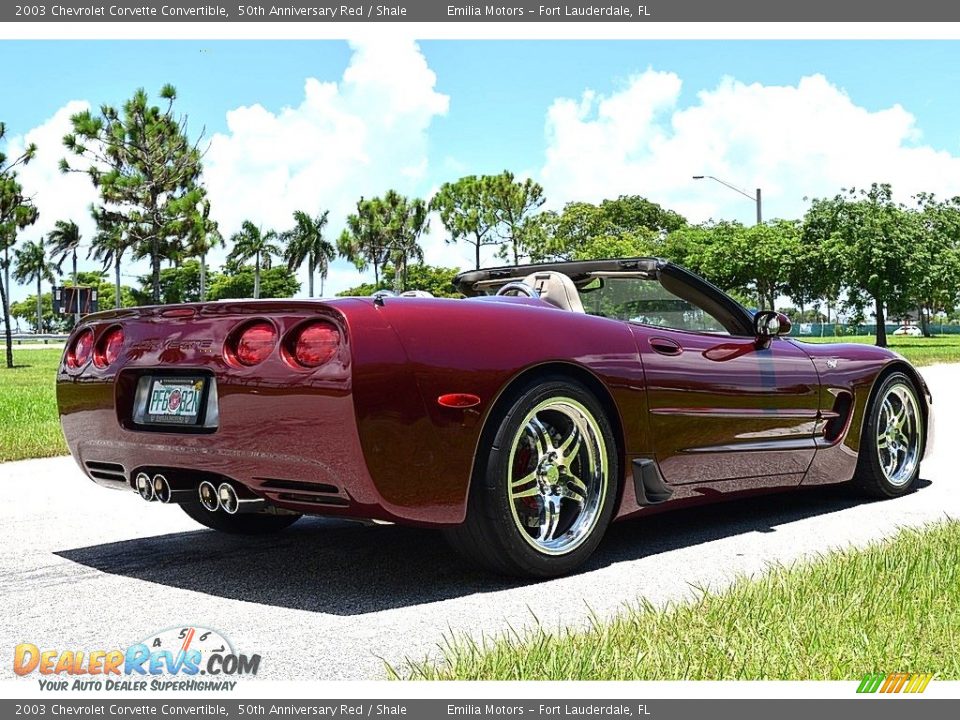 2003 Chevrolet Corvette Convertible 50th Anniversary Red / Shale Photo #5