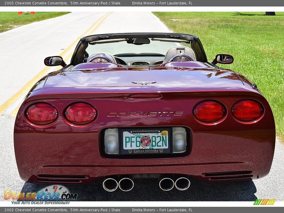 2003 Chevrolet Corvette Convertible 50th Anniversary Red / Shale Photo #6