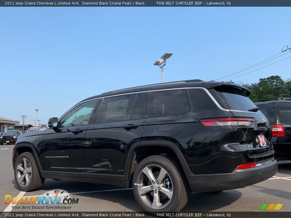 2021 Jeep Grand Cherokee L Limited 4x4 Diamond Black Crystal Pearl / Black Photo #6