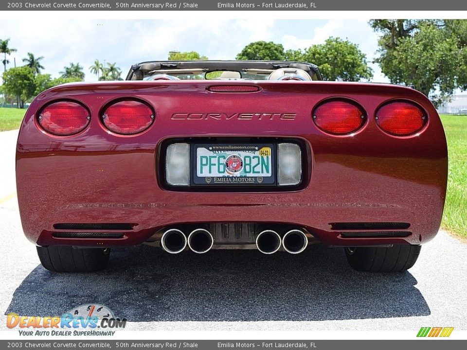 2003 Chevrolet Corvette Convertible 50th Anniversary Red / Shale Photo #7