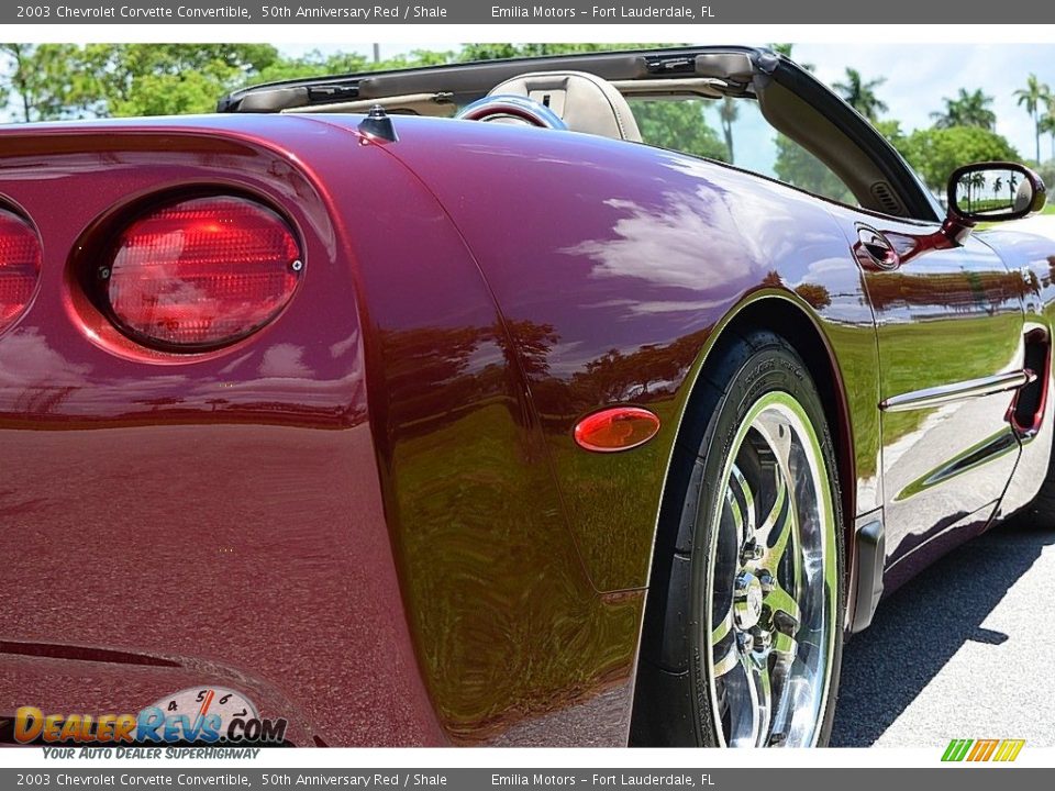 2003 Chevrolet Corvette Convertible 50th Anniversary Red / Shale Photo #8