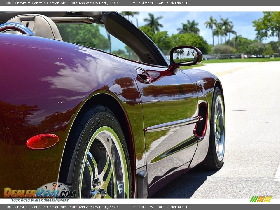 2003 Chevrolet Corvette Convertible 50th Anniversary Red / Shale Photo #9